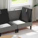 Woonkamer Meubelset 4 st Donkergrijs Stof
