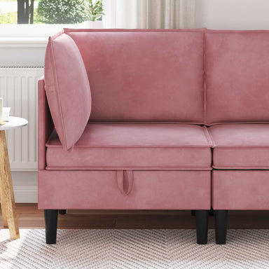 Bank met opslag Roze Fluweel