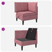 Bank met opslag Roze Fluweel