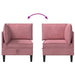 Bank met opslag Roze Fluweel