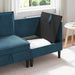 Bank met opslag Blauw Fluweel