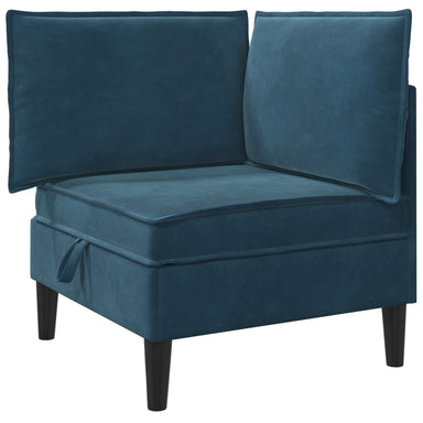 Bank met opslag Blauw Fluweel