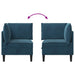 Bank met opslag Blauw Fluweel
