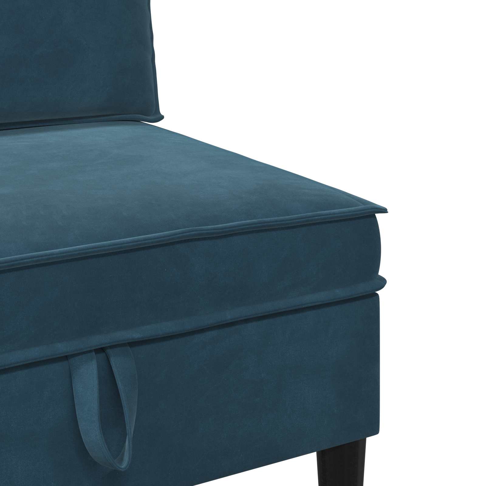 Middelste Bank met Opbergruimte Blauw Fluweel