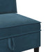 Middelste Bank met Opbergruimte Blauw Fluweel