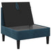 Middelste Bank met Opbergruimte Blauw Fluweel