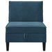 Middelste Bank met Opbergruimte Blauw Fluweel