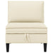 Middelse Sofa met Opbergruimte Crèmekleurig Fluweel