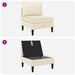 Middelse Sofa met Opbergruimte Crèmekleurig Fluweel