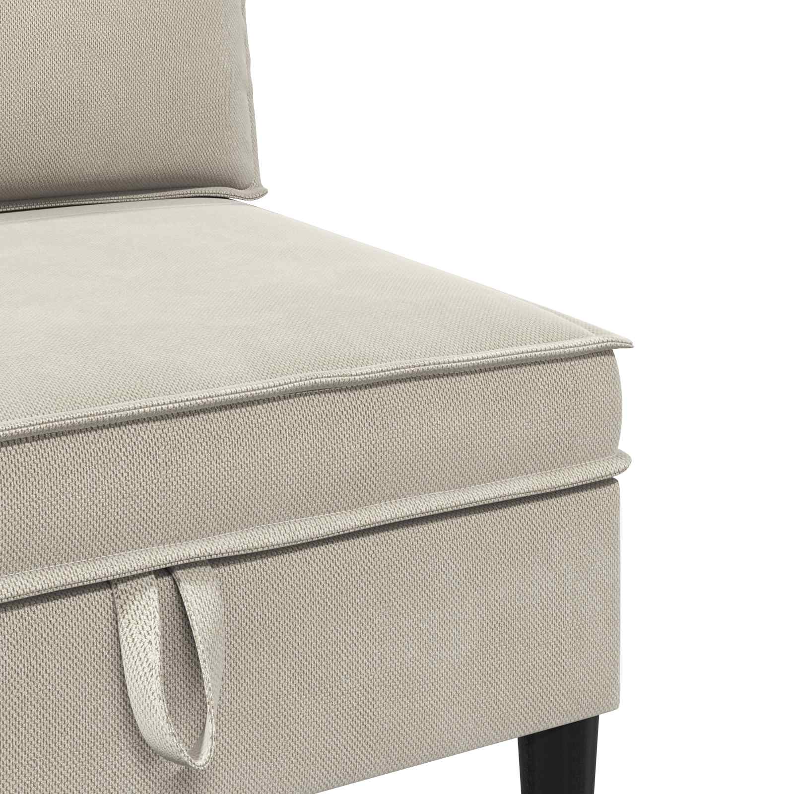 Middelse Sofa met Opbergruimte Havermout Fluweel