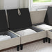 Middelse Sofa met Opbergruimte Havermout Fluweel