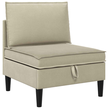 Middelse Sofa met Opbergruimte Zand Fluweel