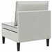 Middelse Sofa met Opbergruimte Lichtgrijs Fluweel