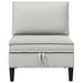 Middelse Sofa met Opbergruimte Lichtgrijs Fluweel