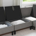 Middelse Sofa met Opbergruimte Donkergrijs Fluweel