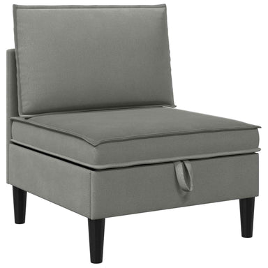 Middelse Sofa met Opbergruimte Donkergrijs Fluweel
