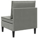 Middelse Sofa met Opbergruimte Donkergrijs Fluweel