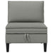 Middelse Sofa met Opbergruimte Donkergrijs Fluweel