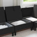 Middelse Sofa met Opbergruimte Zwart Fluweel