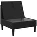 Middelse Sofa met Opbergruimte Zwart Fluweel