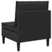 Middelse Sofa met Opbergruimte Zwart Fluweel