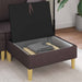 Sofa Kruk met Opslag Donkerbruin Stof