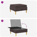 Sofa Kruk met Opslag Donkerbruin Stof