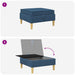 Sofa Kruk met Opslag Blauw Stof