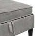 Sofa Kruk met Opslag Lichtgrijs Fluweel