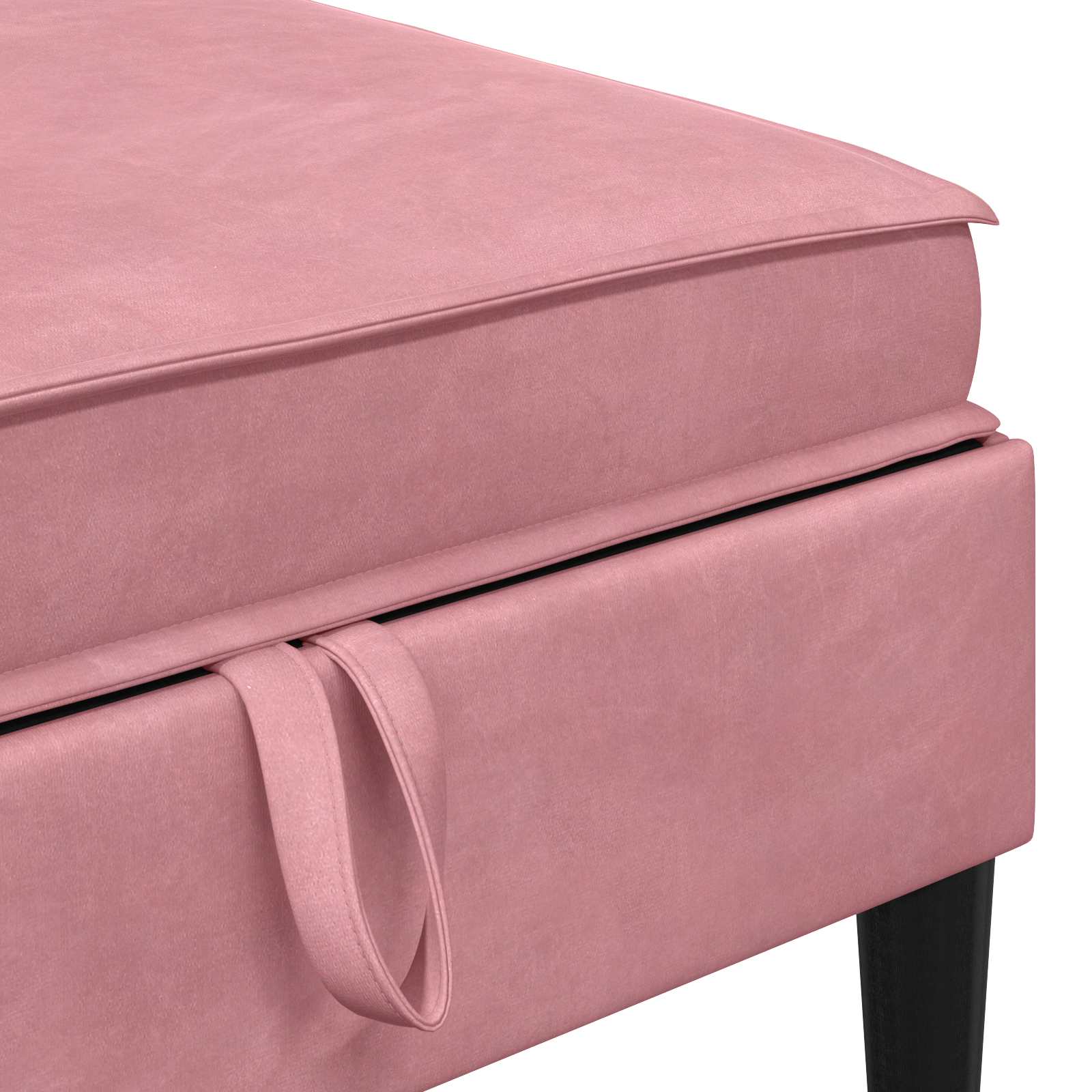 Sofa Kruk met Opslag Roze Fluweel