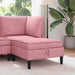Sofa Kruk met Opslag Roze Fluweel