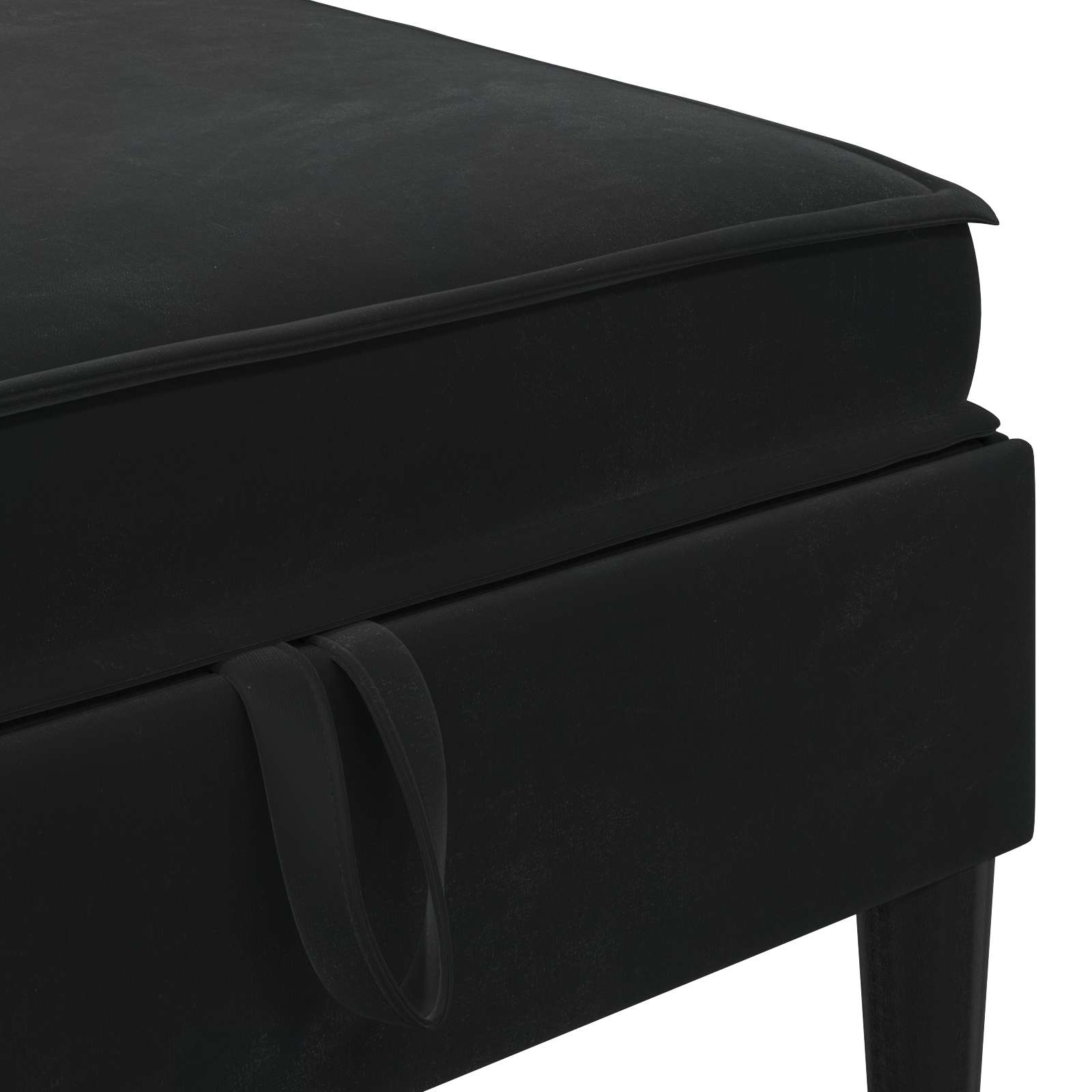 Sofa Kruk met Opslag Zwart Fluweel