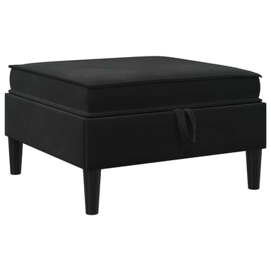 Sofa Kruk met Opslag Zwart Fluweel