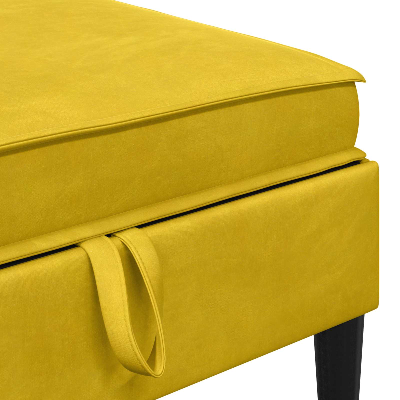 Sofa Kruk met Opslag Geel Fluweel