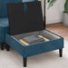 Sofa Kruk met Opslag Blauw Fluweel