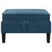 Sofa Kruk met Opslag Blauw Fluweel