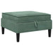 Sofa Kruk met Opslag Zeegroen Fluweel