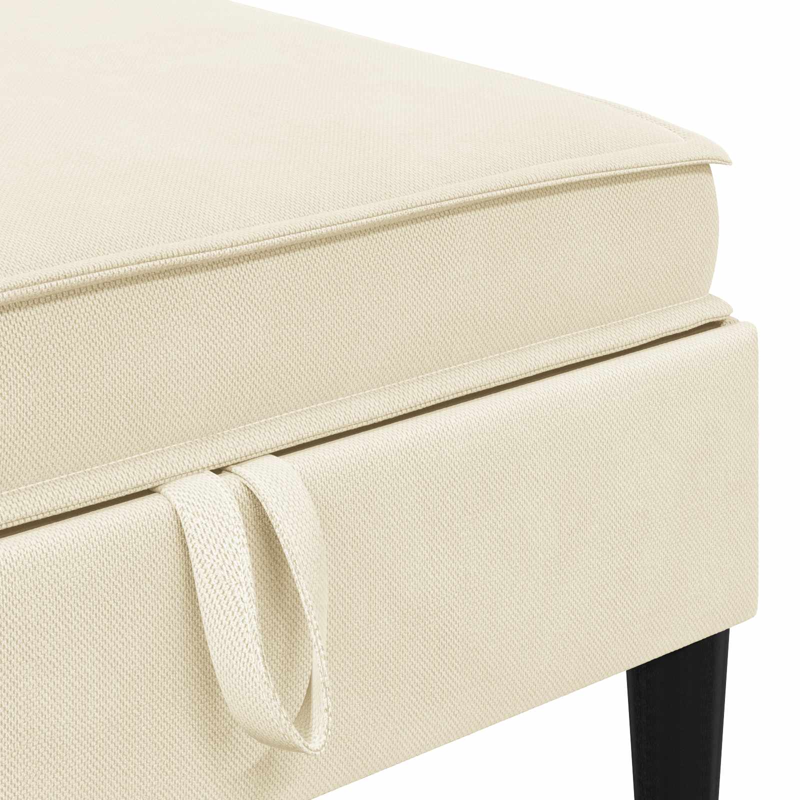 Sofa Kruk met Opslag Crèmekleurig Fluweel