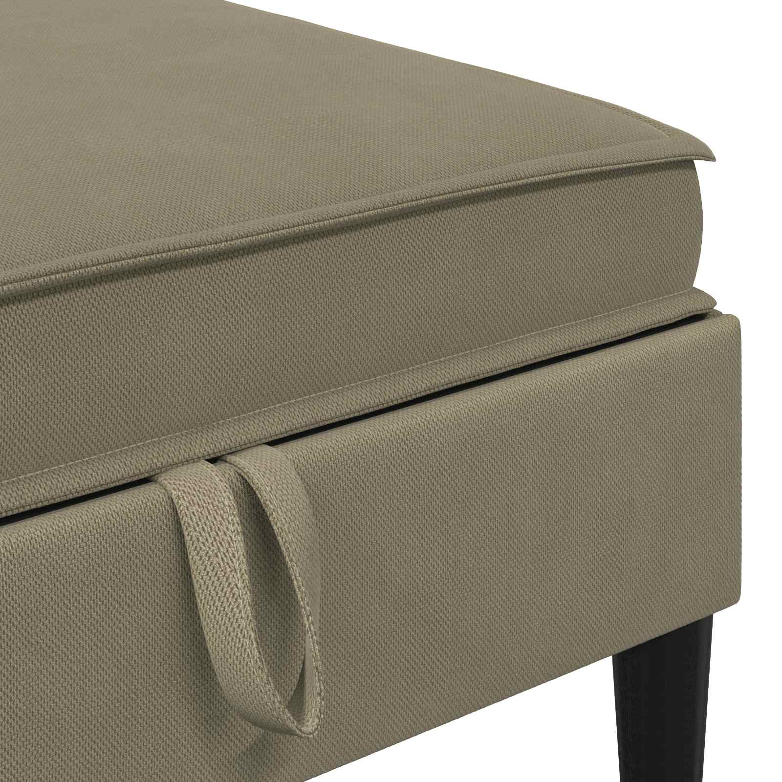 Sofa Kruk met Opslag Kaki Fluweel
