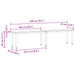 Bank Wit 200 x 35 x 45 cm Massief grenenhout