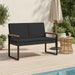 Tuinbank met kussen Zwart 107 x 61 x 80 cm poly rattan