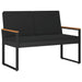 Tuinbank met kussen Zwart 107 x 61 x 80 cm poly rattan