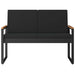 Tuinbank met kussen Zwart 107 x 61 x 80 cm poly rattan