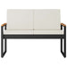 Tuinbank Zwart en Cream Wit 107 x 61 x 80 cm poly rattan