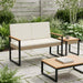 Tuinbank Beige en Crème Wit 107 x 61 x 80 cm poly rattan