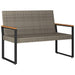 Tuinbank Grijs en Marineblauw 107 x 61 x 80 cm poly rattan