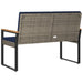 Tuinbank Grijs en Marineblauw 107 x 61 x 80 cm poly rattan