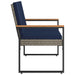 Tuinbank Grijs en Marineblauw 107 x 61 x 80 cm poly rattan
