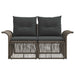Tuinbank 2-Aantal zitplaatsen Grijs poly rattan