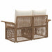 Tuinbank 2-Aantal zitplaatsen Beige poly rattan